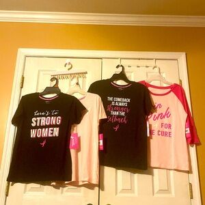 Susan G. Komen women’s short sleeve graphic tee shirts: size: S. You get all 4.